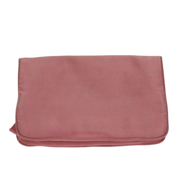 PRADA Pouch Satin Pink Auth 74898 - Picture 2 of 16